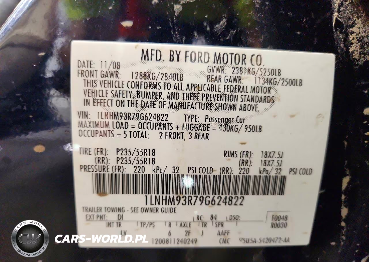 2009 Lincoln Mks VIN:1LNHM93R79G624822 - 12