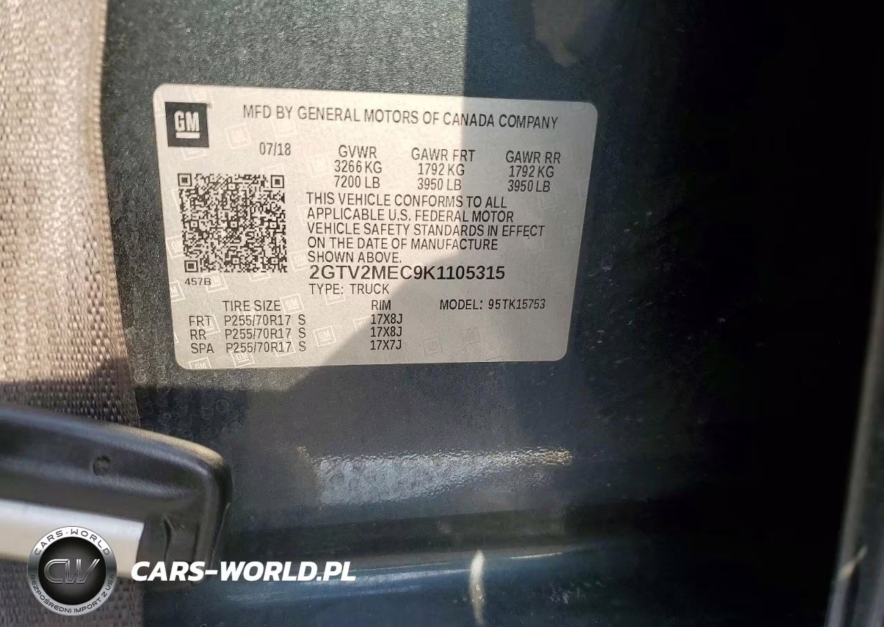 2019 GMC Sierra Limited K1500 Sle VIN:2GTV2MEC9K1105315 - 12