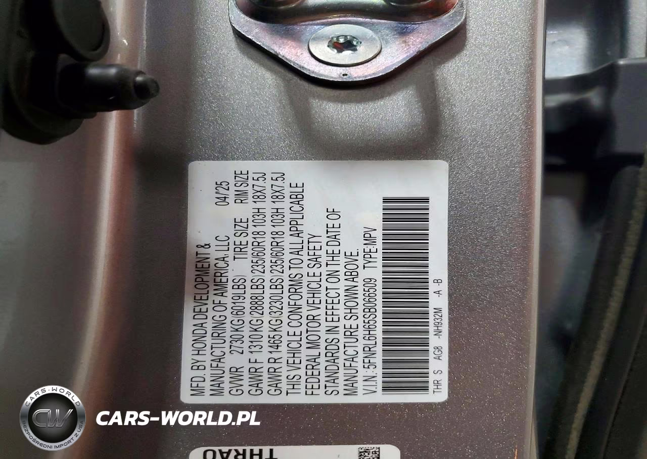 2025 Honda Odyssey Exl VIN:5FNRL6H65SB066509 - 13