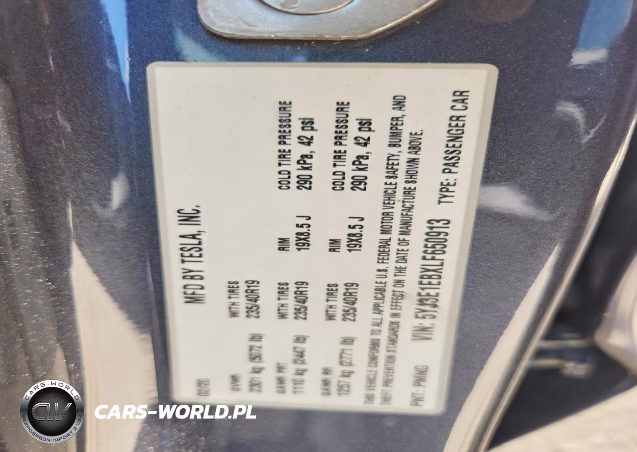 2020 Tesla Model 3 VIN:5YJ3E1EBXLF650913 - 12