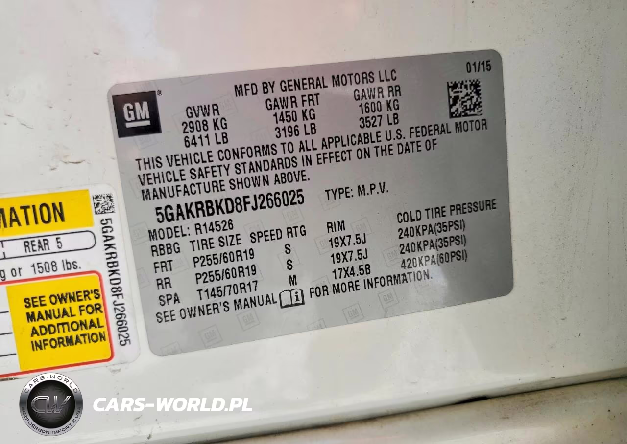 2015 Buick Enclave VIN:5GAKRBKD8FJ266025 - 14