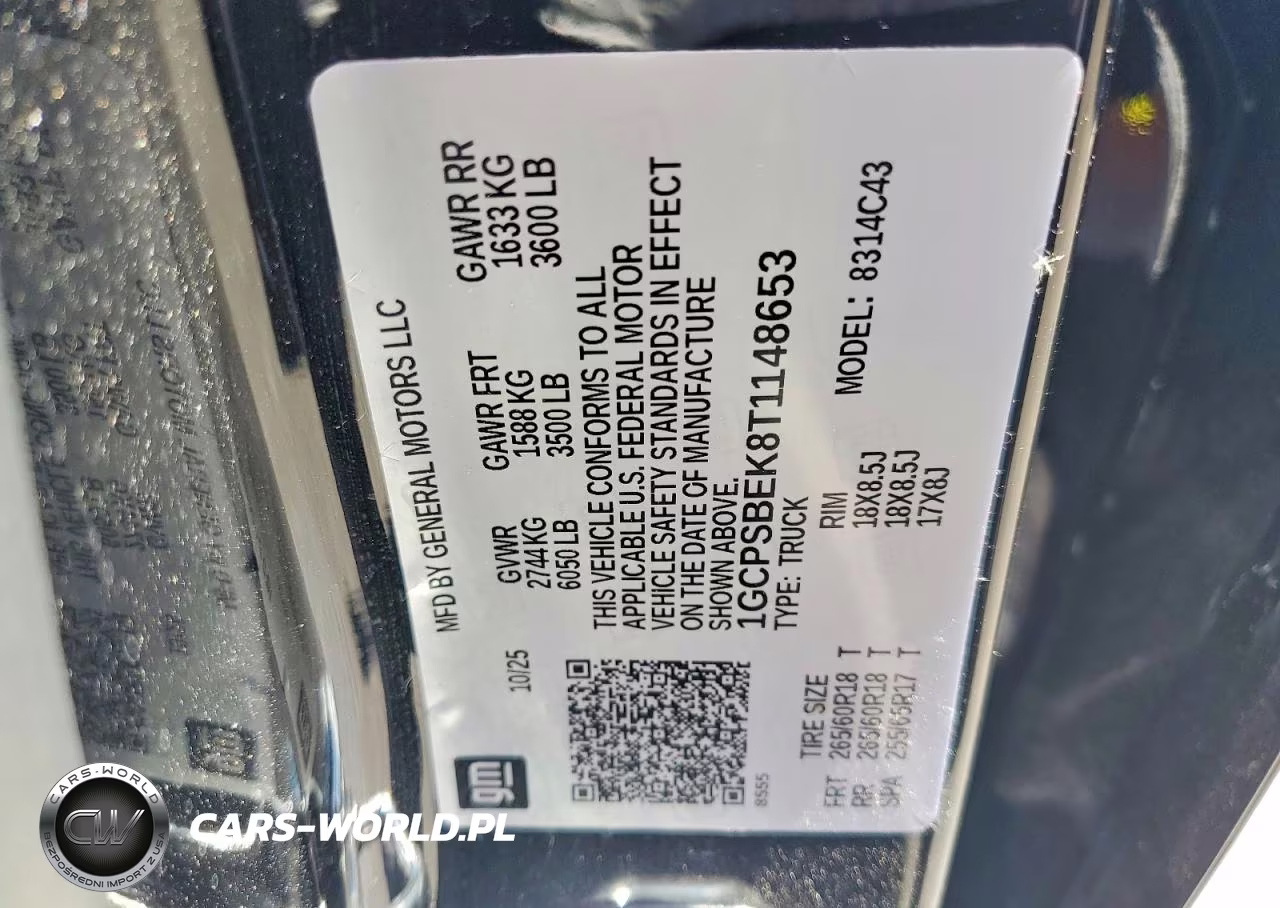 2026 Chevrolet Colorado VIN:1GCPSBEK8T1148653 - 12