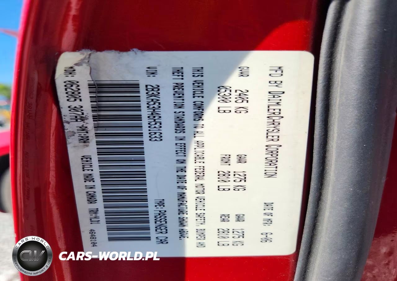 2006 Dodge Charger R-T VIN:2B3KA53H46H531633 - 12