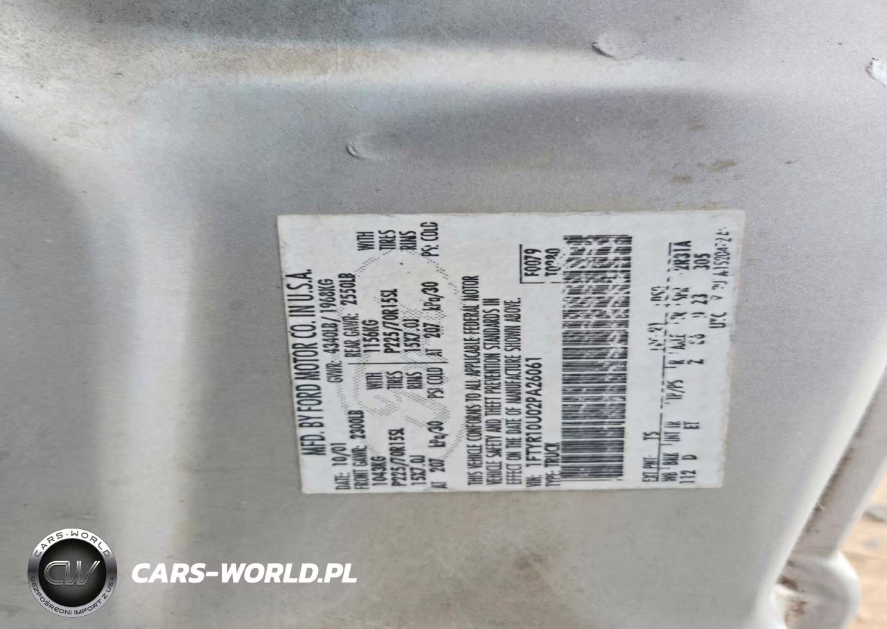 2002 Ford Ranger VIN:1FTYR10U02PA26061 - 13