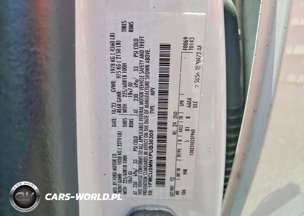 2023 Ford Escape St Line VIN:1FMCU0MN1PUB36305 - 13