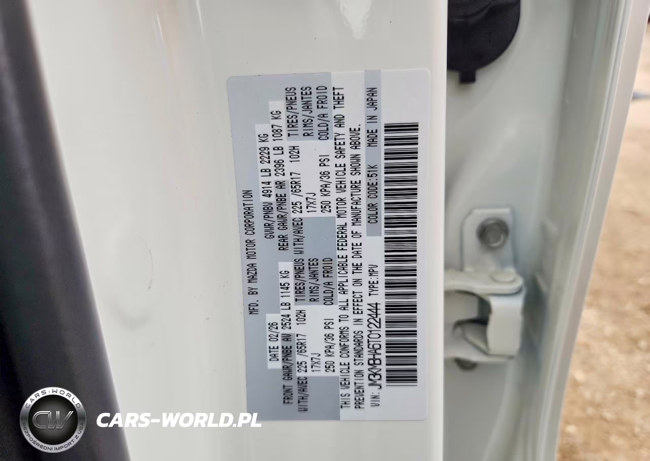 2026 Mazda Cx-5 Select VIN:JM3KMBHA6T0122444 - 12