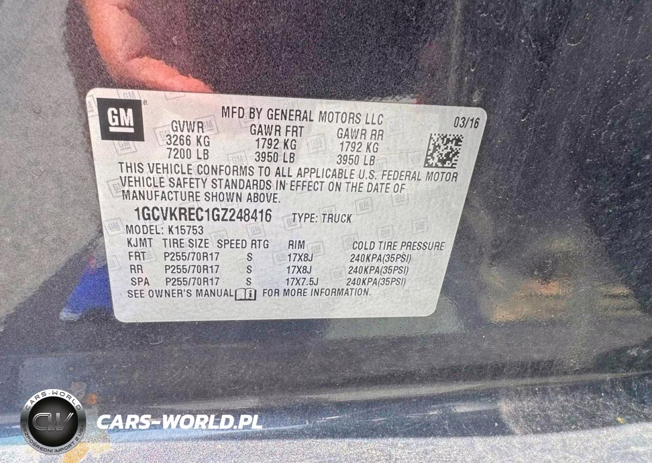 2016 Chevrolet Silverado K1500 Lt VIN:1GCVKREC1GZ248416 - 12