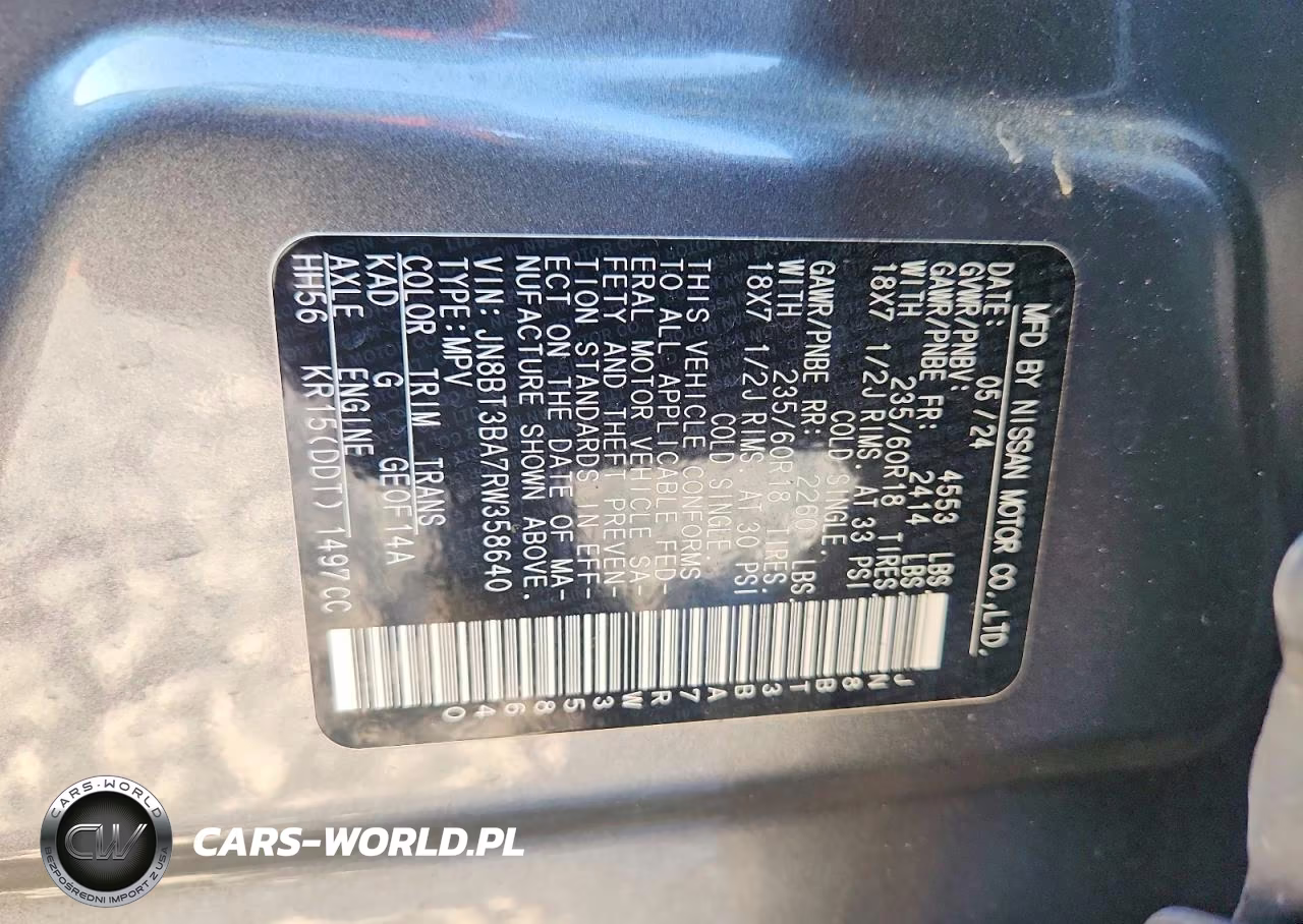 2024 Nissan Rogue Sv VIN:JN8BT3BA7RW358640 - 12