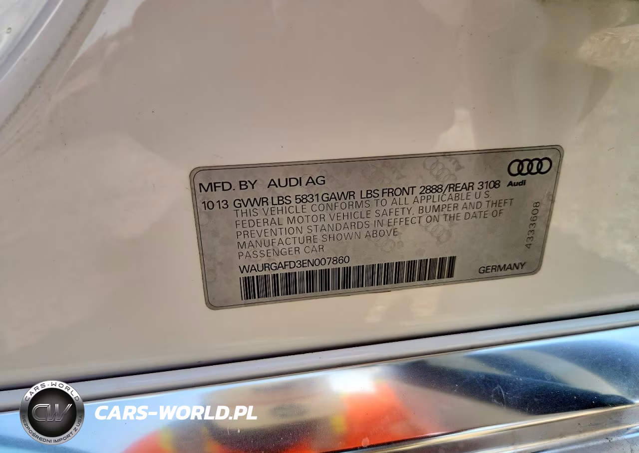 2014 Audi A8 L Quattro VIN:WAURGAFD3EN007860 - 12