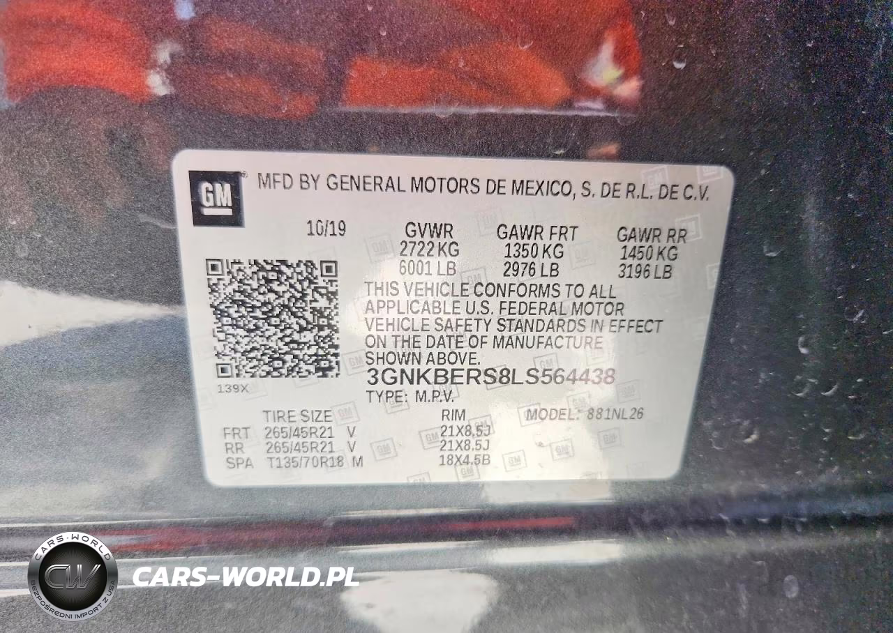 2020 Chevrolet Blazer Rs VIN:3GNKBERS8LS564438 - 13