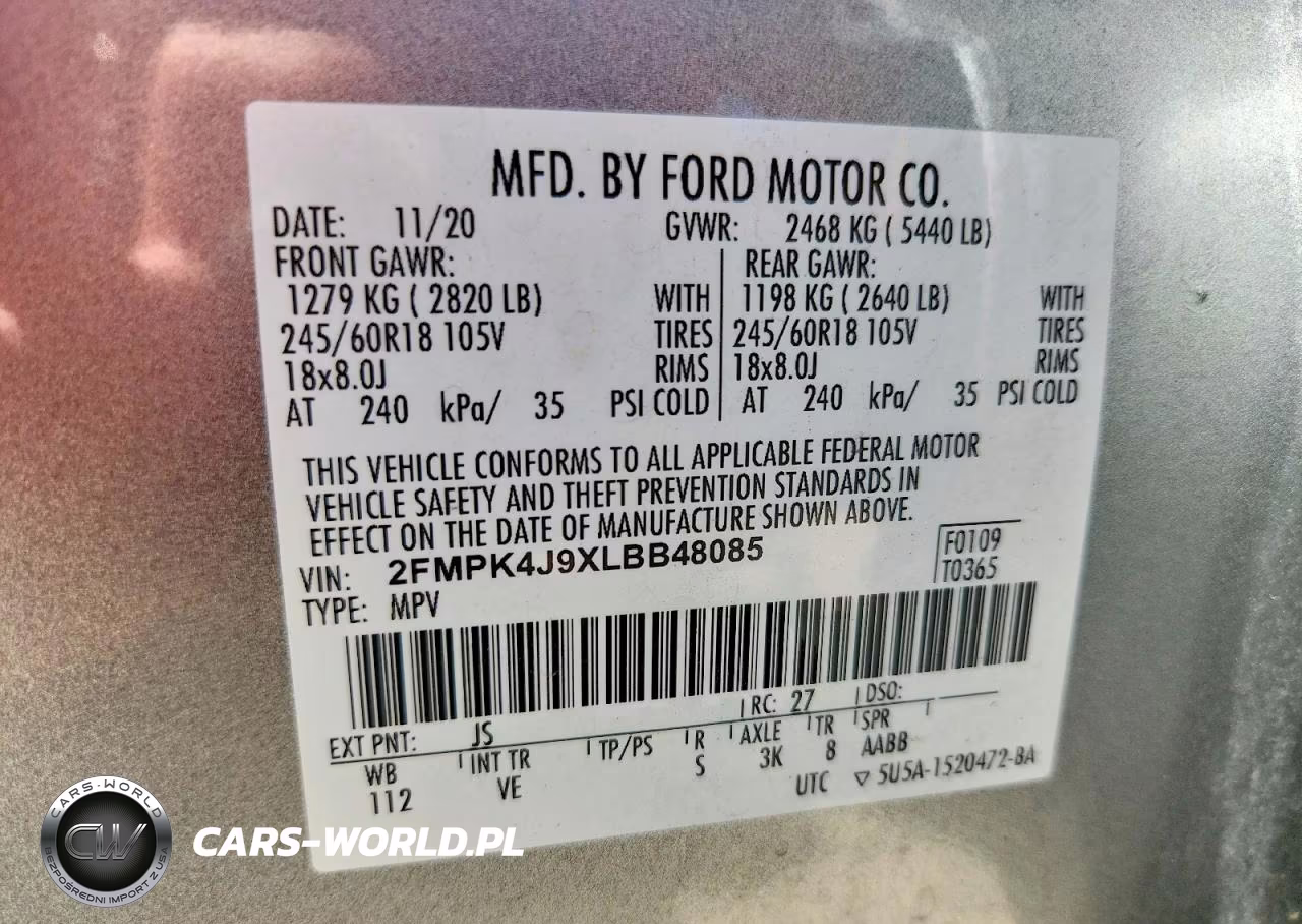 2020 Ford Edge Sel VIN:2FMPK4J9XLBB48085 - 13