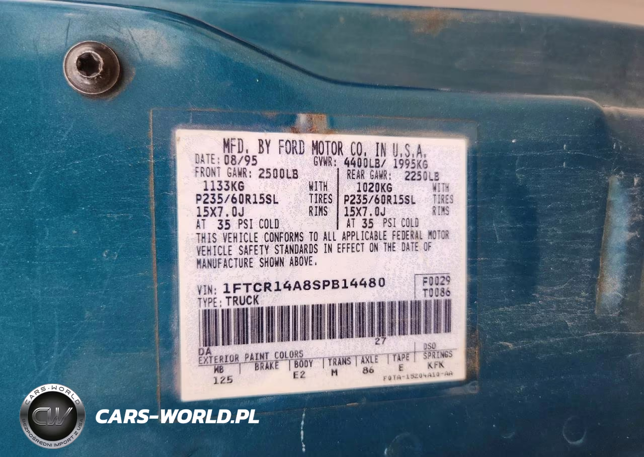 1995 Ford Ranger Super Cab VIN:1FTCR14A8SPB14480 - 12
