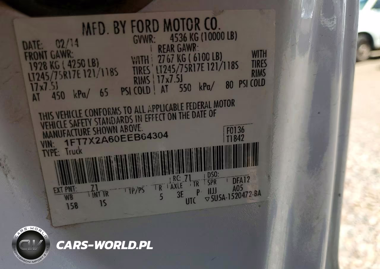 2014 Ford F250 Super Duty VIN:1FT7X2A60EEB64304 - 13