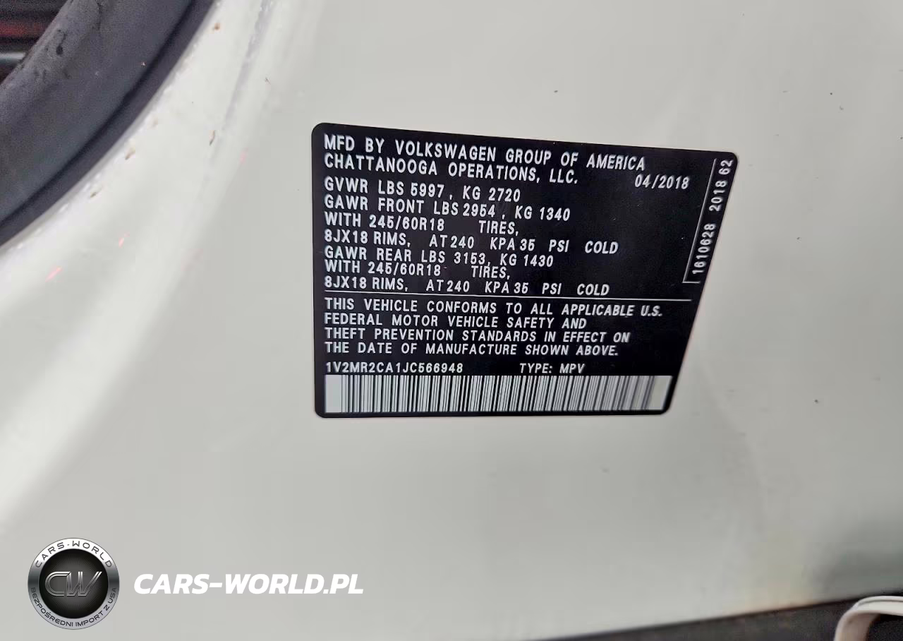 2018 Volkswagen Atlas Sel VIN:1V2MR2CA1JC566948 - 13
