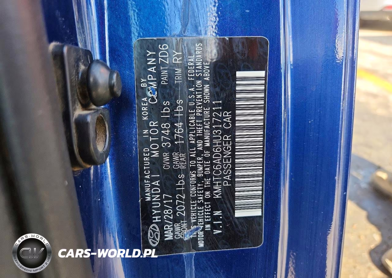 2017 Hyundai Veloster VIN:KMHTC6AD6HU317211 - 12