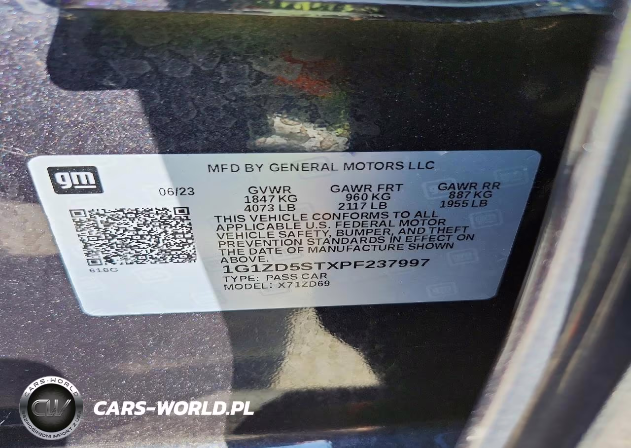 2023 Chevrolet Malibu Lt VIN:1G1ZD5STXPF237997 - 12