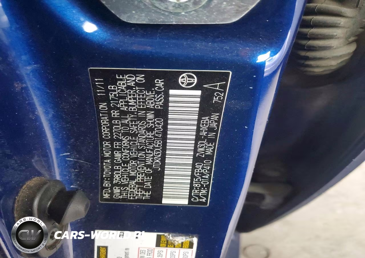 2011 Toyota Prius Two VIN:JTDKN3DU5B1470420 - 12