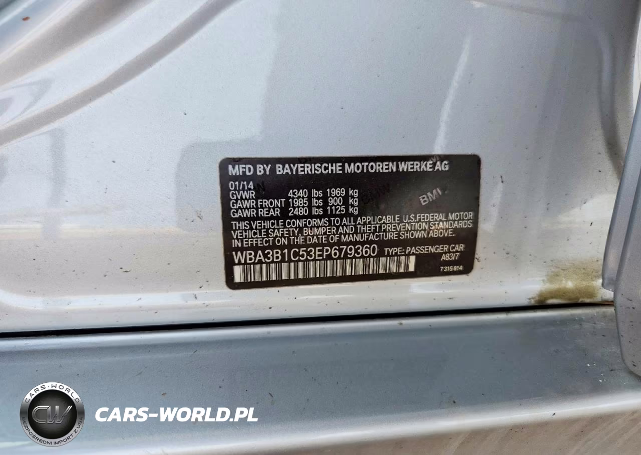 2014 BMW 320 I VIN:WBA3B1C53EP679360 - 12