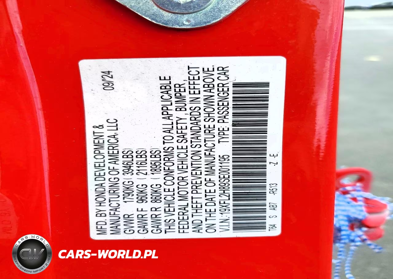 2025 Honda Civic Sport VIN:19XFL2H89SE001195 - 12