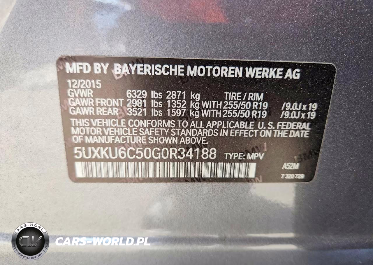2016 BMW X6 xDrive50I VIN:5UXKU6C50G0R34188 - 13
