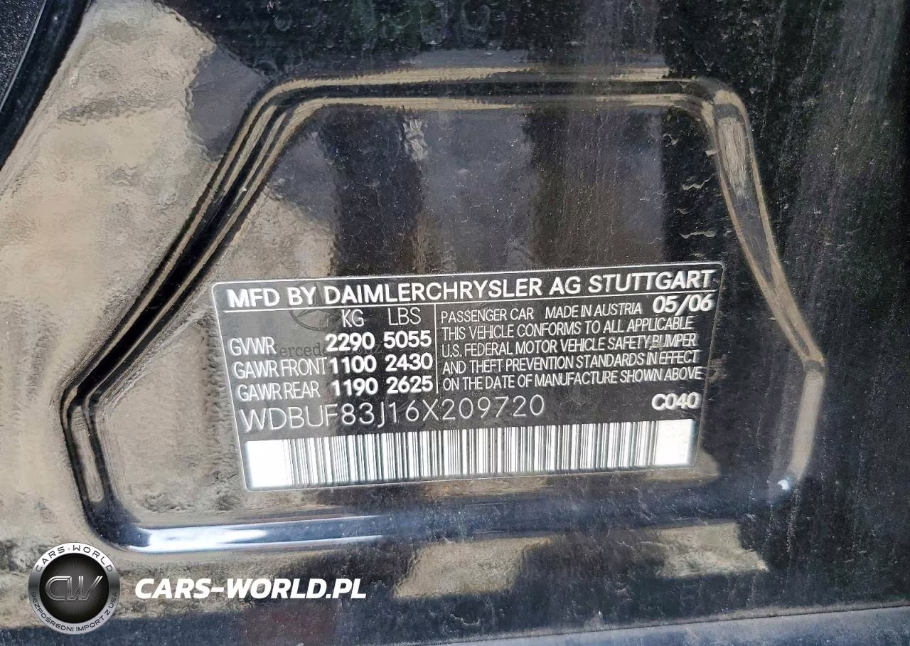 2006 Mercedes-Benz E 500 4Matic VIN:WDBUF83J16X209720 - 12