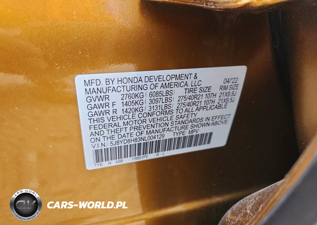 2022 Acura Mdx Type S Advance VIN:5J8YD8H83NL004129 - 14