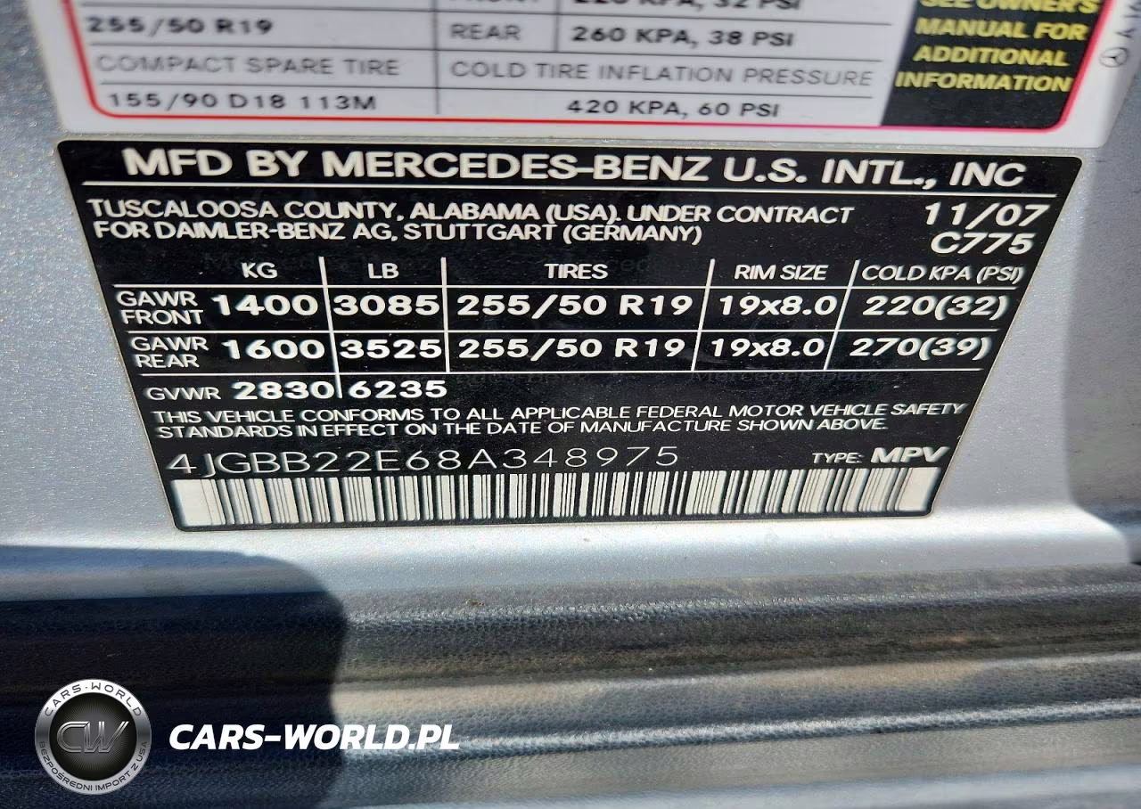 2008 Mercedes-Benz Ml 320 Cdi VIN:4JGBB22E68A348975 - 13