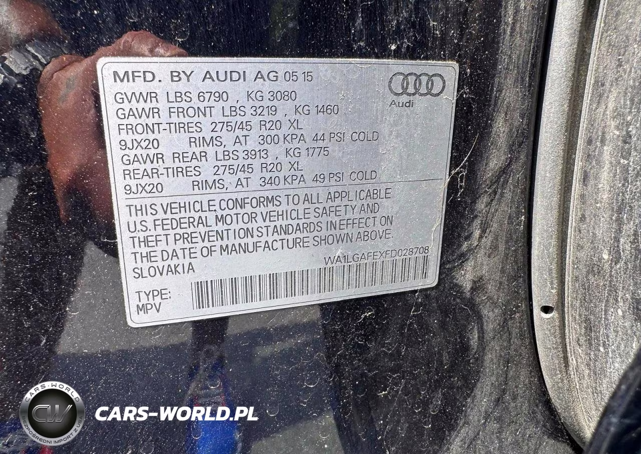2015 Audi Q7 Premium Plus VIN:WA1LGAFEXFD028708 - 14