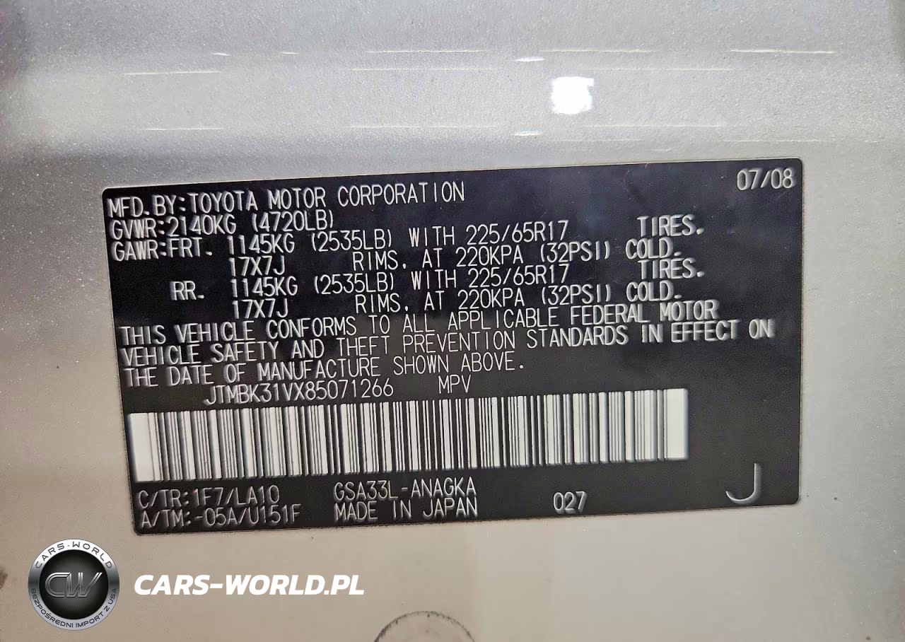 2008 Toyota Rav4 Limited VIN:JTMBK31VX85071266 - 13