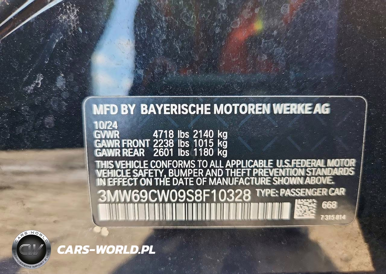 2025 BMW 330I VIN:3MW69CW09S8F10328 - 12