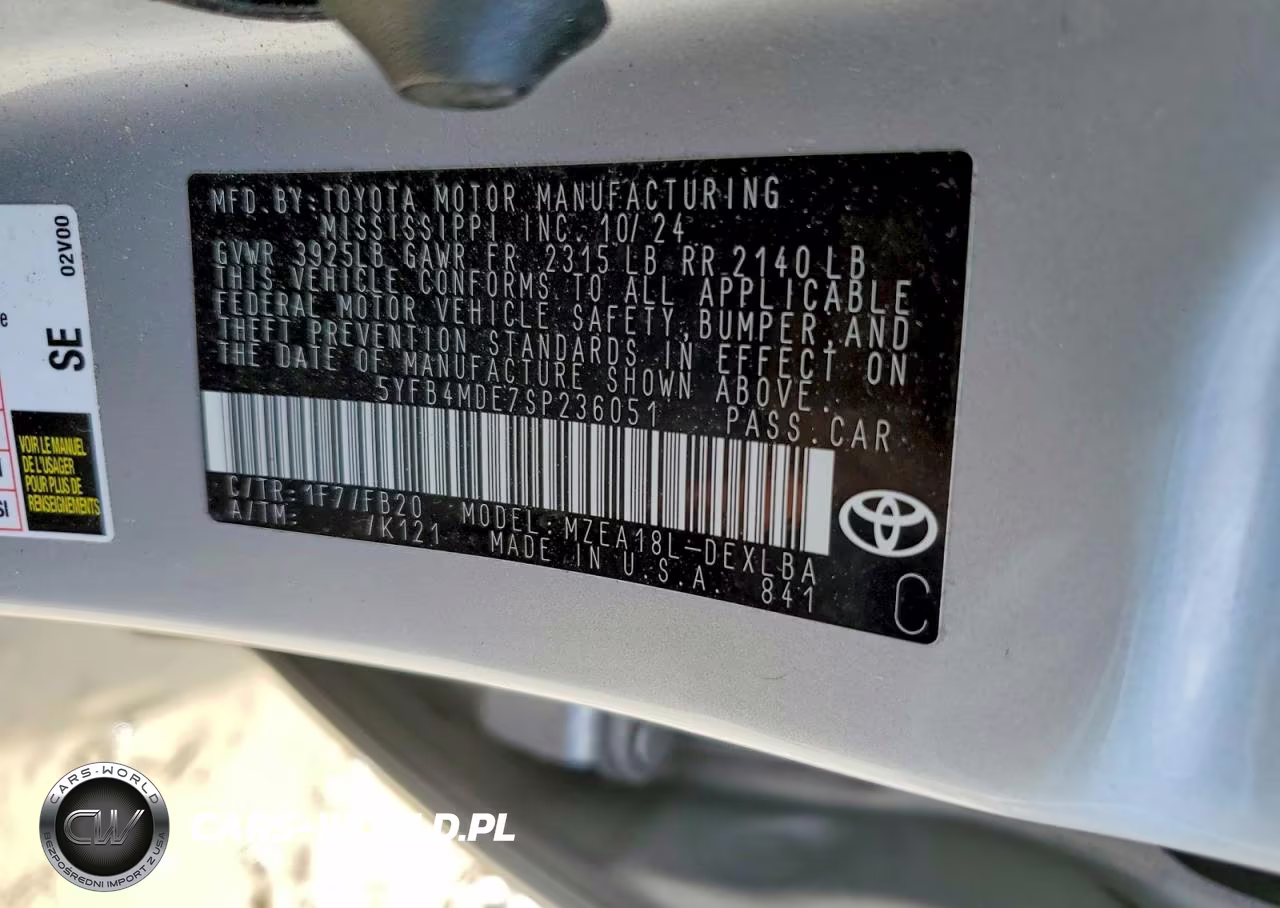 2025 Toyota Corolla Le VIN:5YFB4MDE7SP236051 - 12