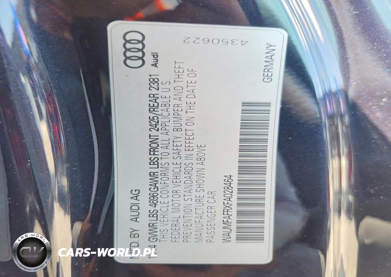 2015 Audi A5 Premium Plus VIN:WAUMFAFRXFA028464 - 12