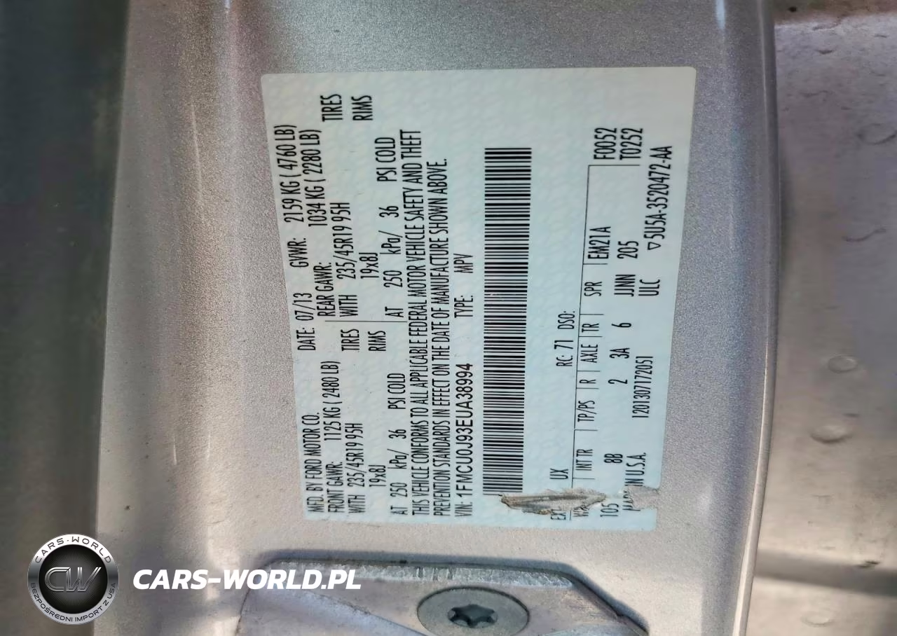 2014 Ford Escape Titanium VIN:1FMCU0J93EUA38994 - 13