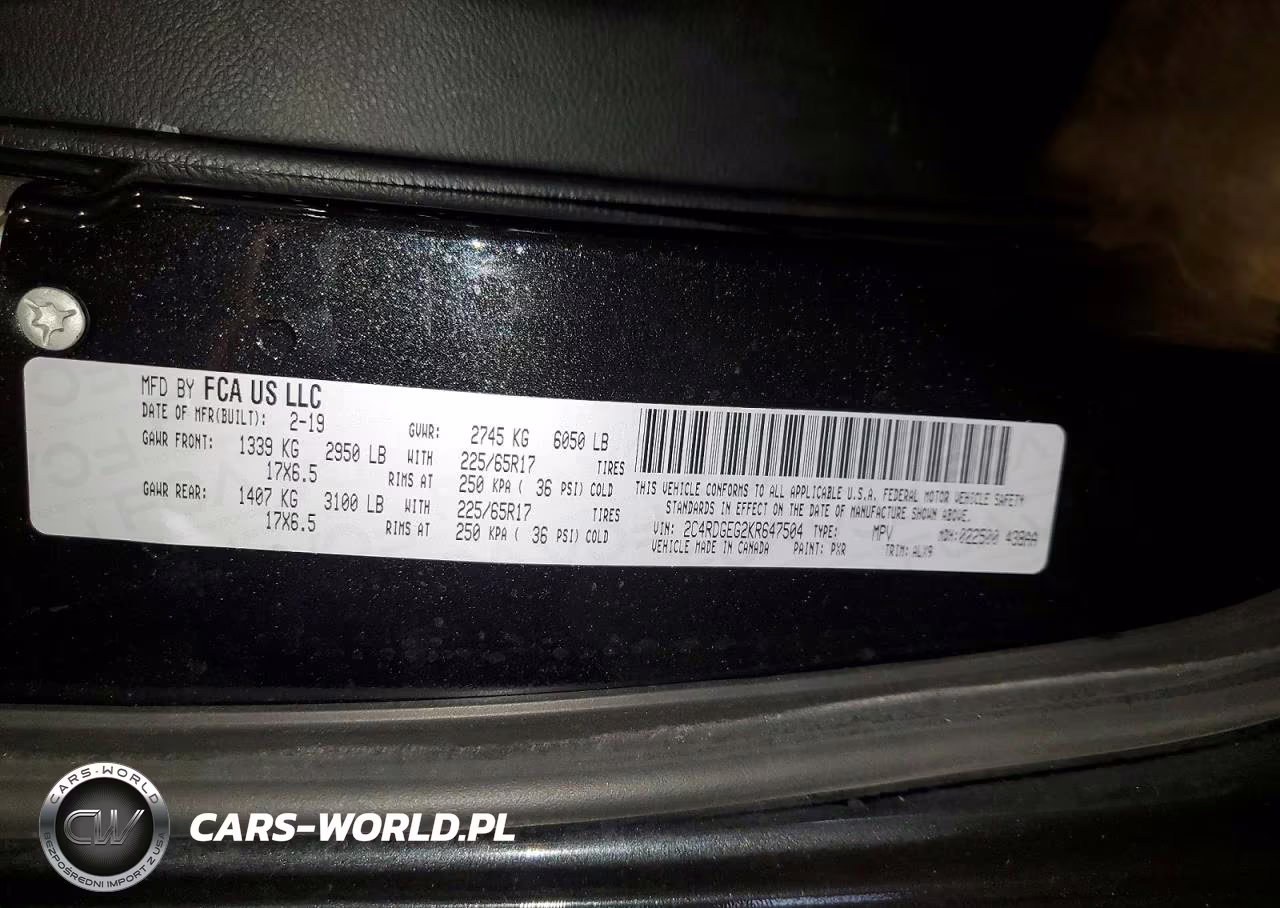 2019 Dodge Grand Caravan Gt VIN:2C4RDGEG2KR647504 - 13