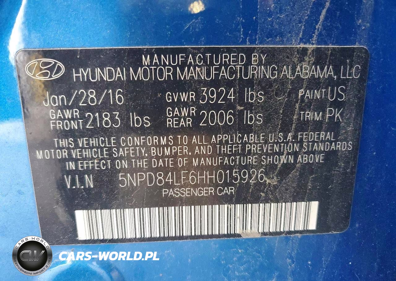 2017 Hyundai Elantra Se VIN:5NPD84LF6HH015926 - 12