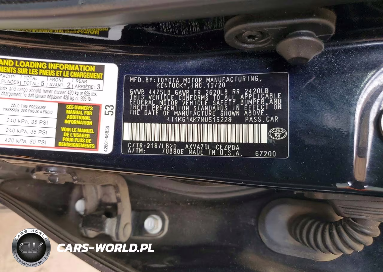 2021 Toyota Camry Xse VIN:4T1K61AK7MU515228 - 12