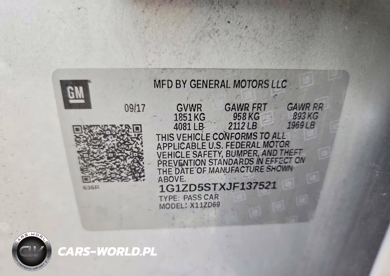 2018 Chevrolet Malibu Lt VIN:1G1ZD5STXJF137521 - 12