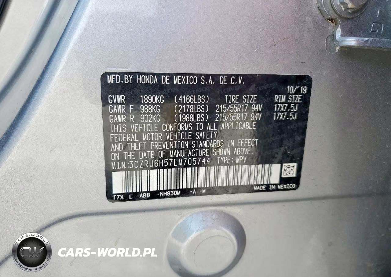 2020 Honda Hr-V Ex VIN:3CZRU6H57LM705744 - 13