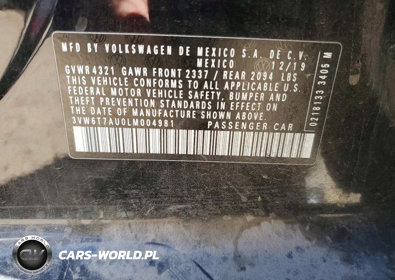 2020 Volkswagen Gti S VIN:3VW6T7AU0LM004981 - 12