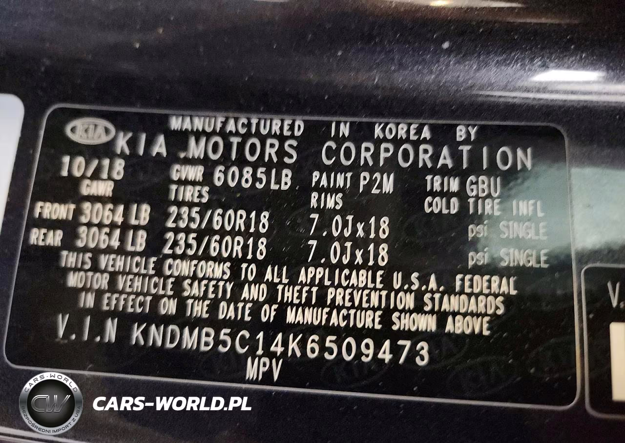 2019 Kia Sedona Ex VIN:KNDMB5C14K6509473 - 13