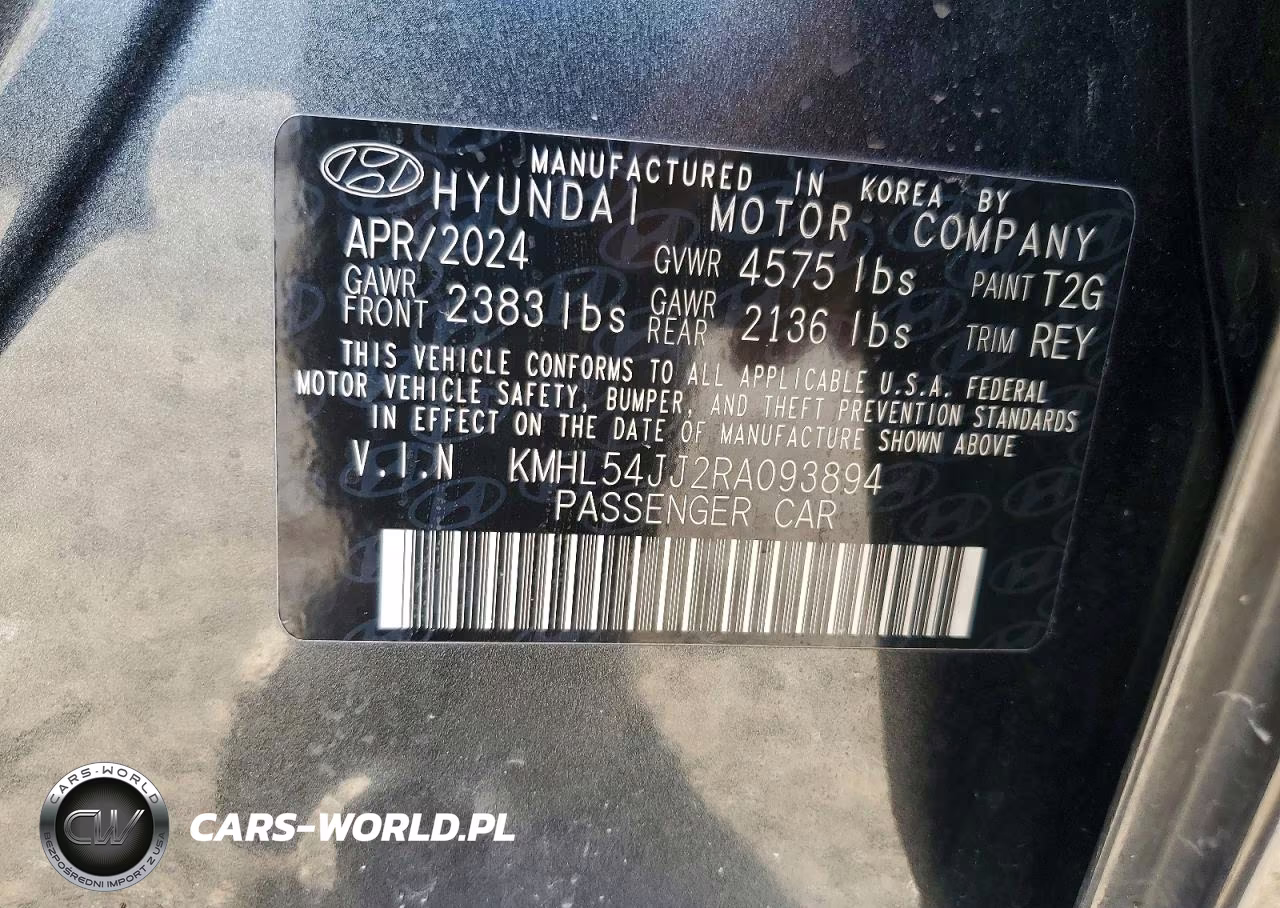 2024 Hyundai Sonata Hybrid Limited VIN:KMHL54JJ2RA093894 - 12