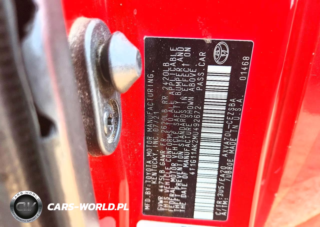 2021 Toyota Camry Se VIN:4T1G11AK2MU492672 - 12