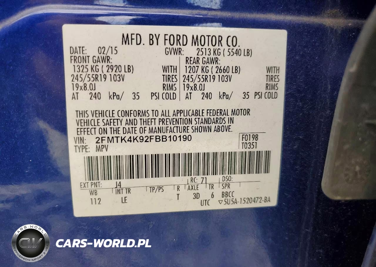 2015 Ford Edge Titanium VIN:2FMTK4K92FBB10190 - 13