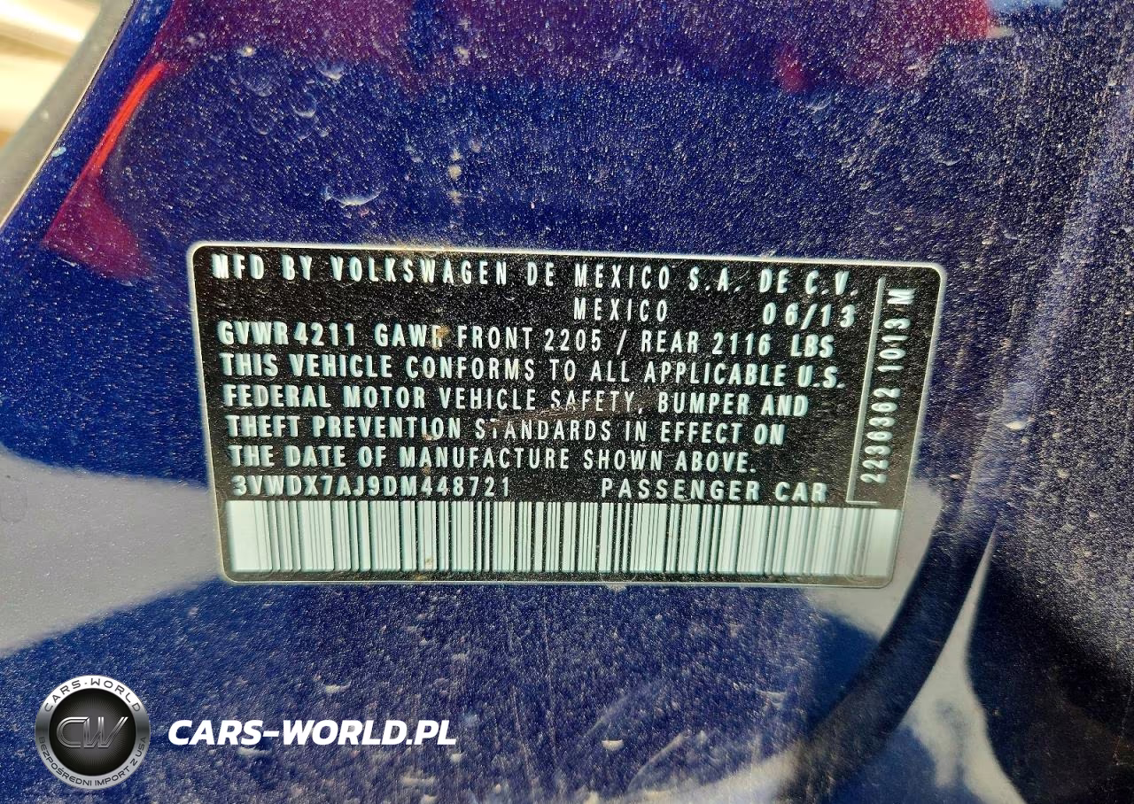 2013 Volkswagen Jetta Se VIN:3VWDX7AJ9DM448721 - 12