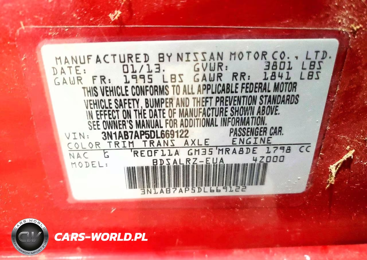 2013 Nissan Sentra S VIN:3N1AB7AP5DL669122 - 12
