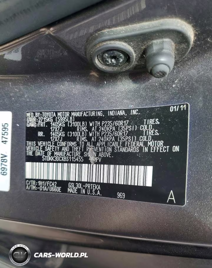 2011 Toyota Sienna Le VIN:5TDKK3DCXBS115455 - 13