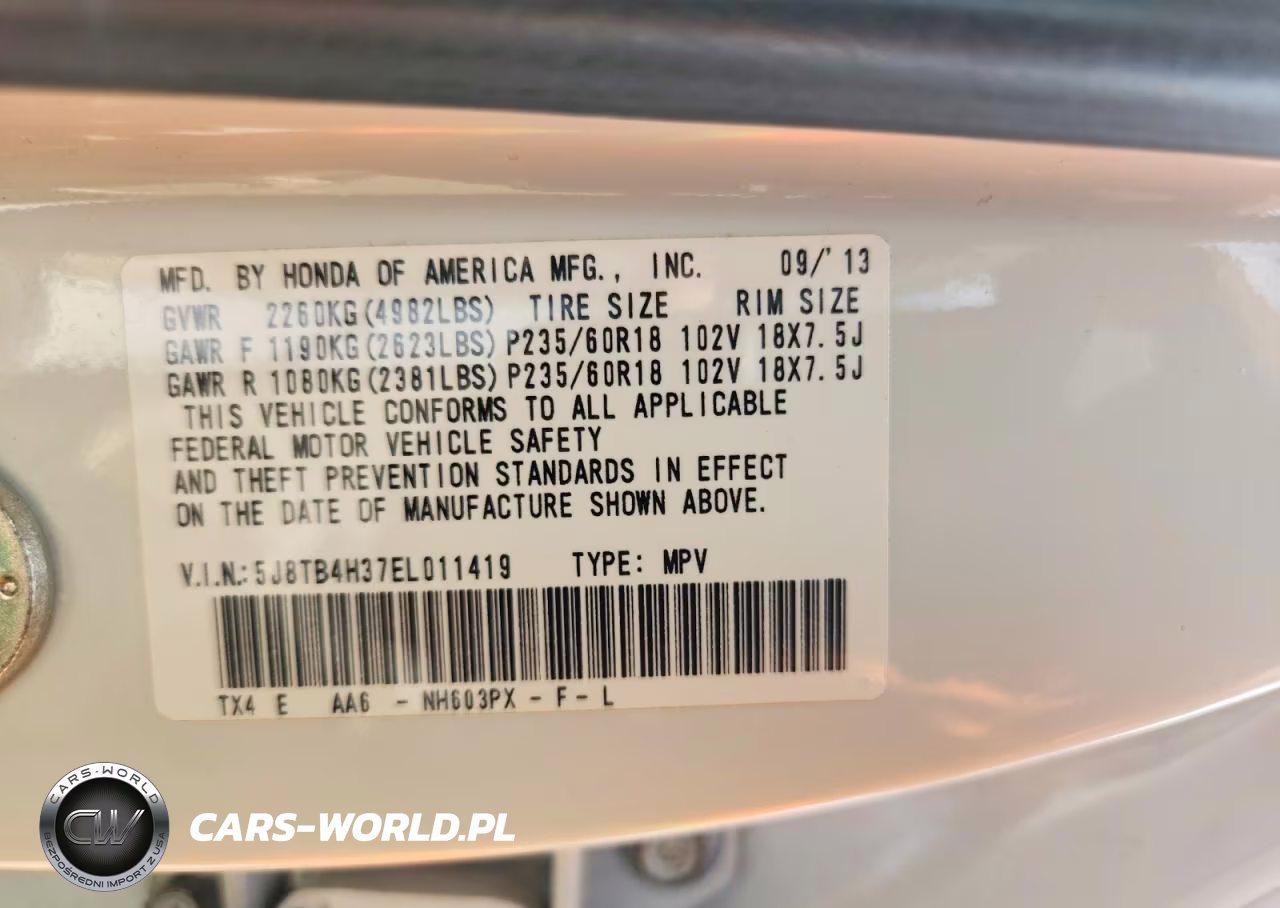 2014 Acura Rdx VIN:5J8TB4H37EL011419 - 13