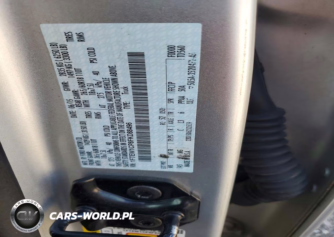 2015 Ford F150 Supercrew VIN:1FTEW1CP8FKD88496 - 12