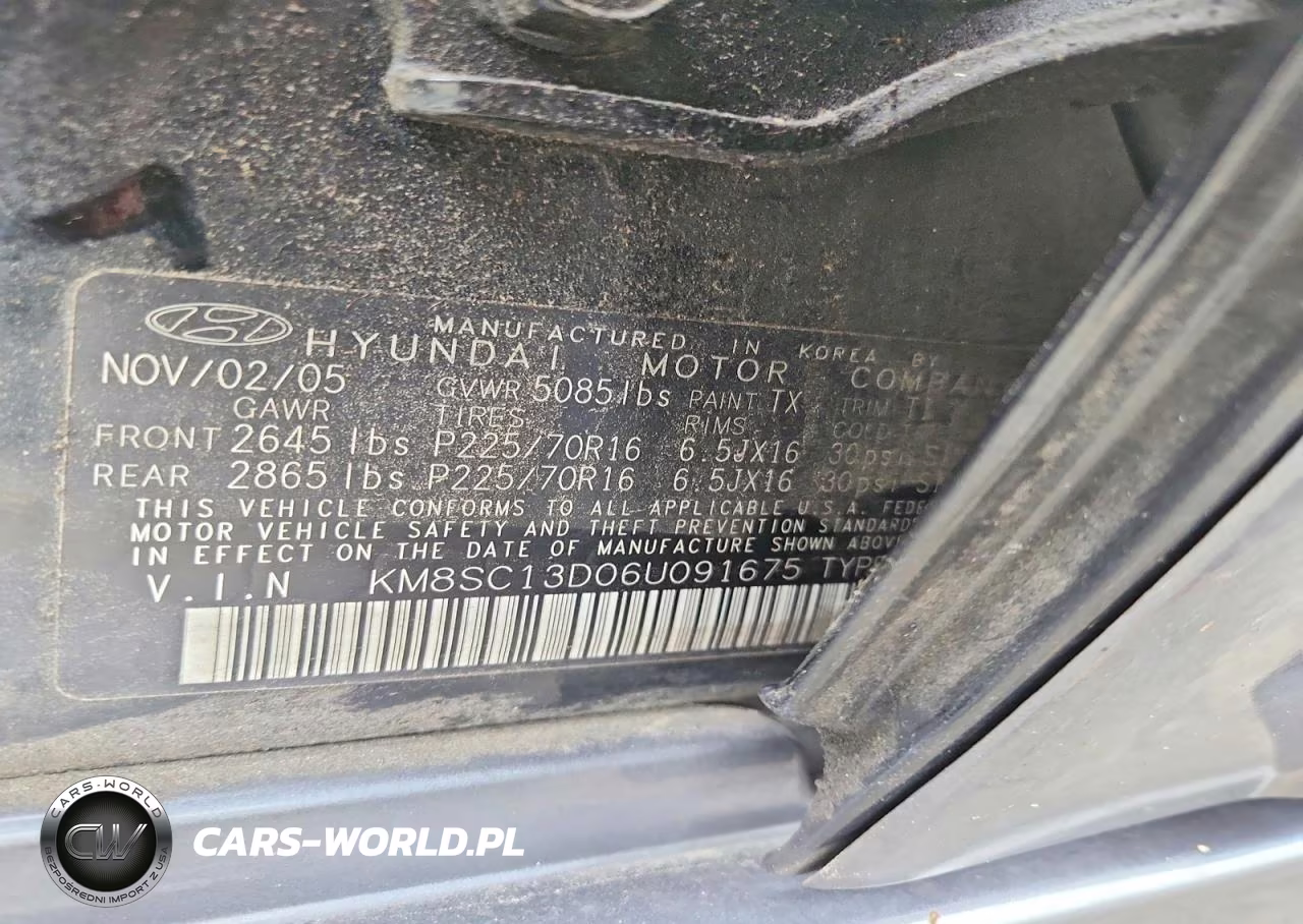 2006 Hyundai Santa Fe Gls VIN:KM8SC13D06U091675 - 13