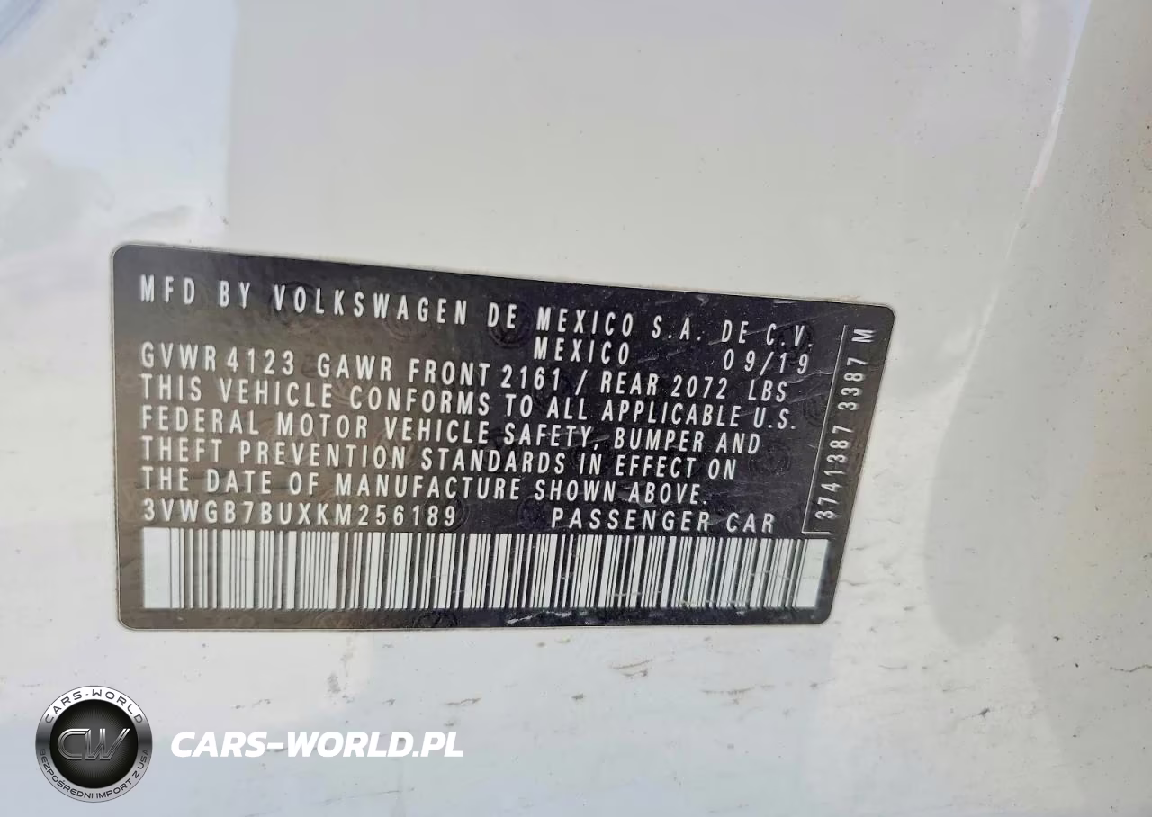 2019 Volkswagen Jetta Sel Premium VIN:3VWGB7BUXKM256189 - 12